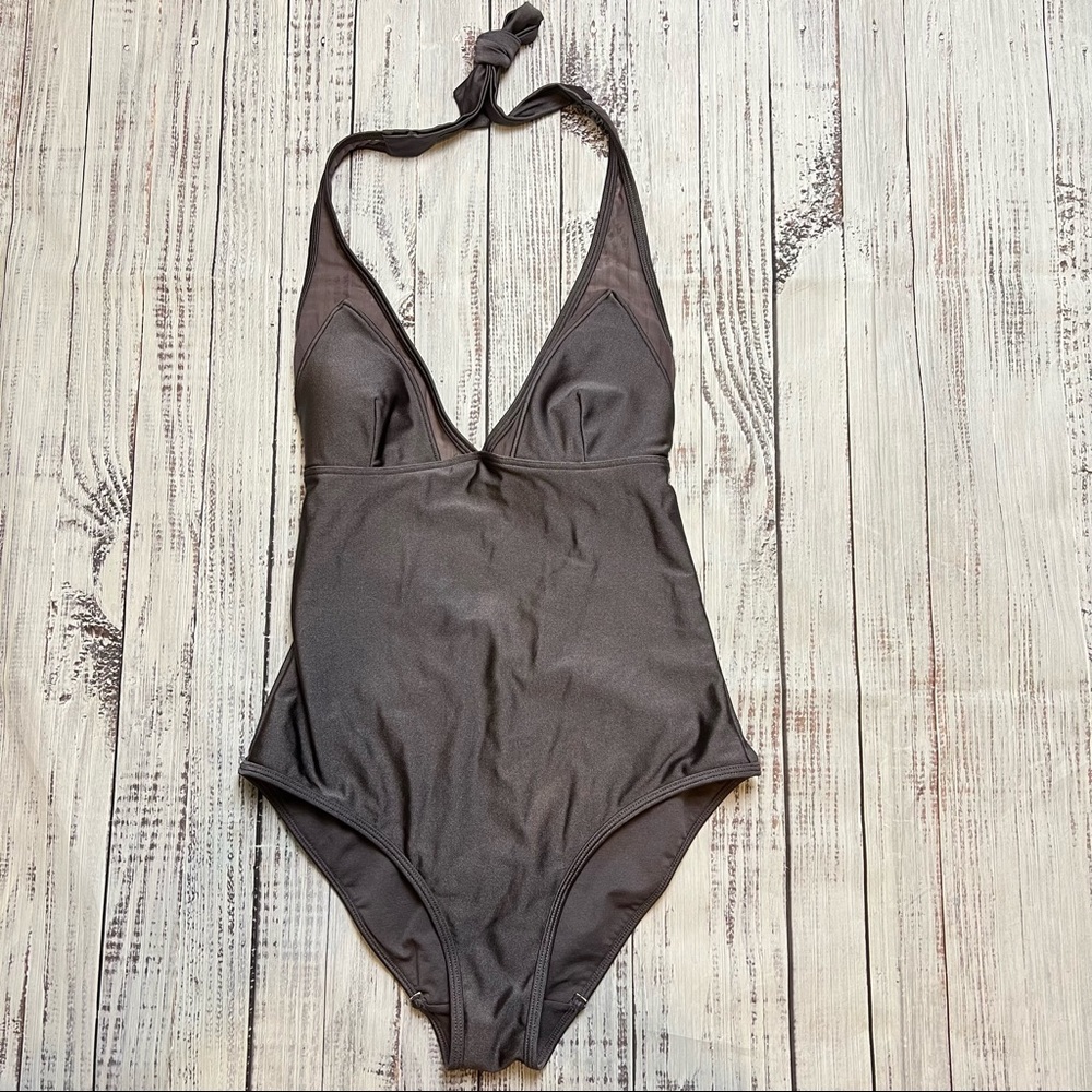 Ted Baker Mesh Insert One Piece Swimsuit.
